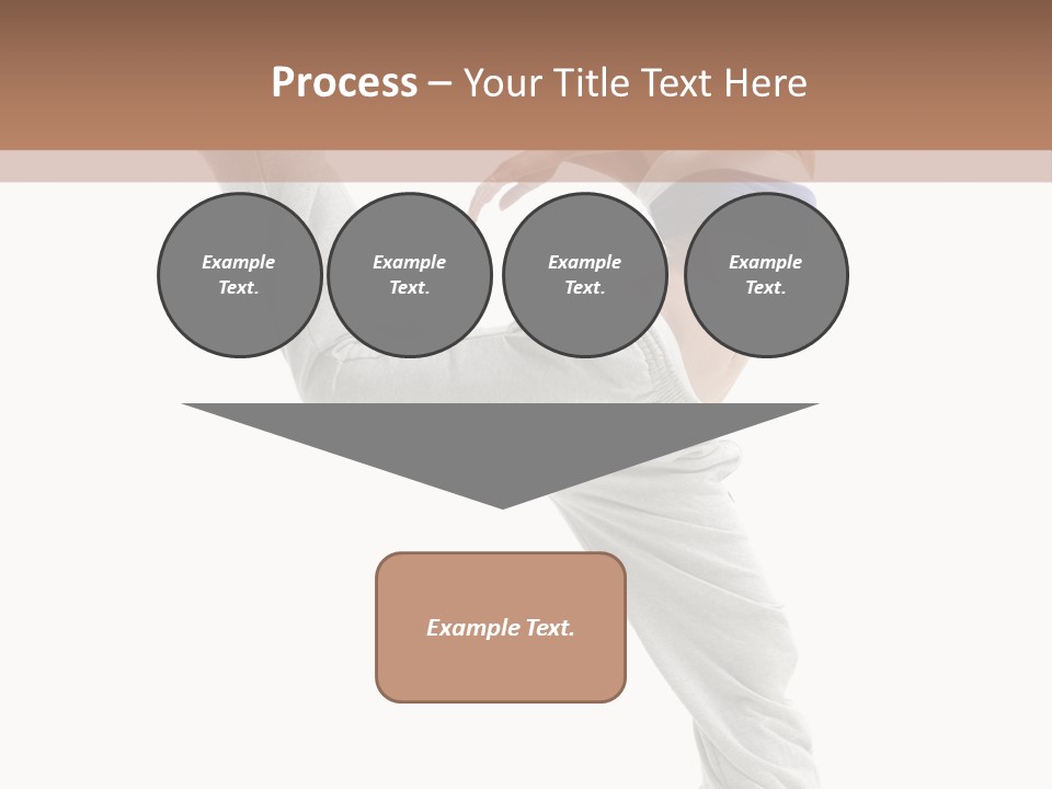 A Woman Is Jumping In The Air With Her Leg Up PowerPoint Template