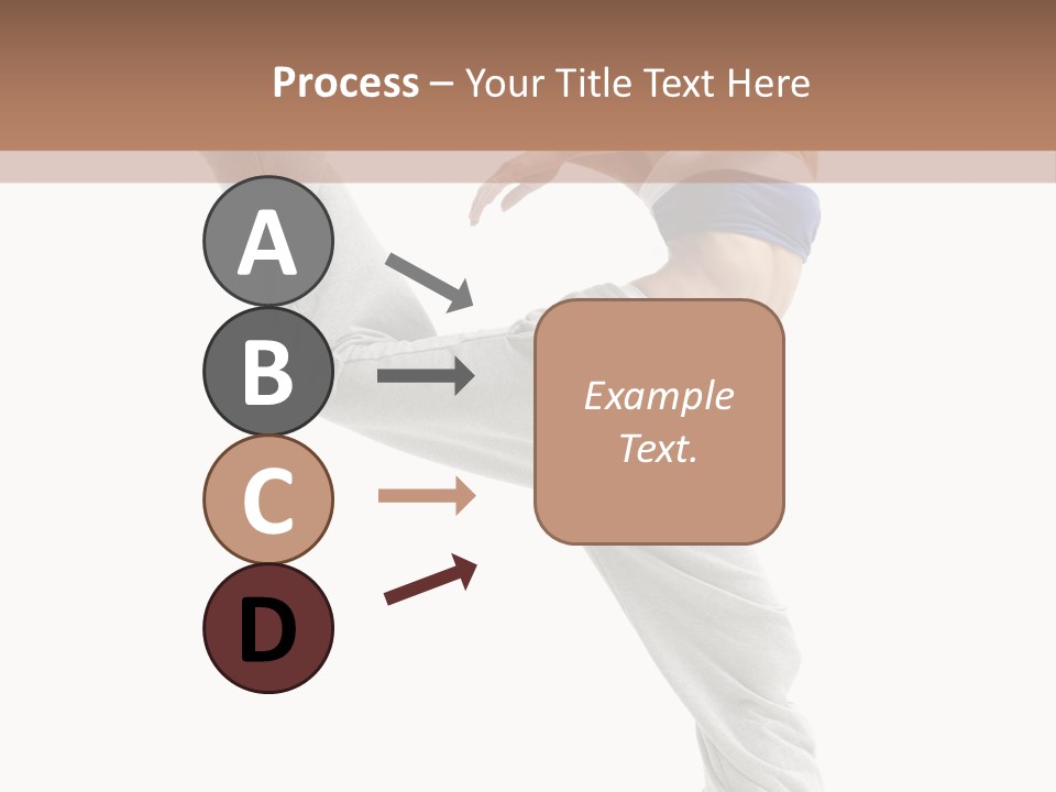 A Woman Is Jumping In The Air With Her Leg Up PowerPoint Template