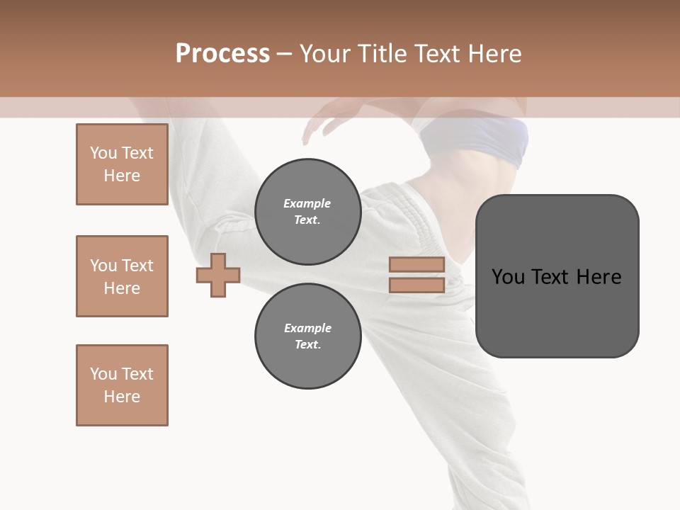 A Woman Is Jumping In The Air With Her Leg Up PowerPoint Template