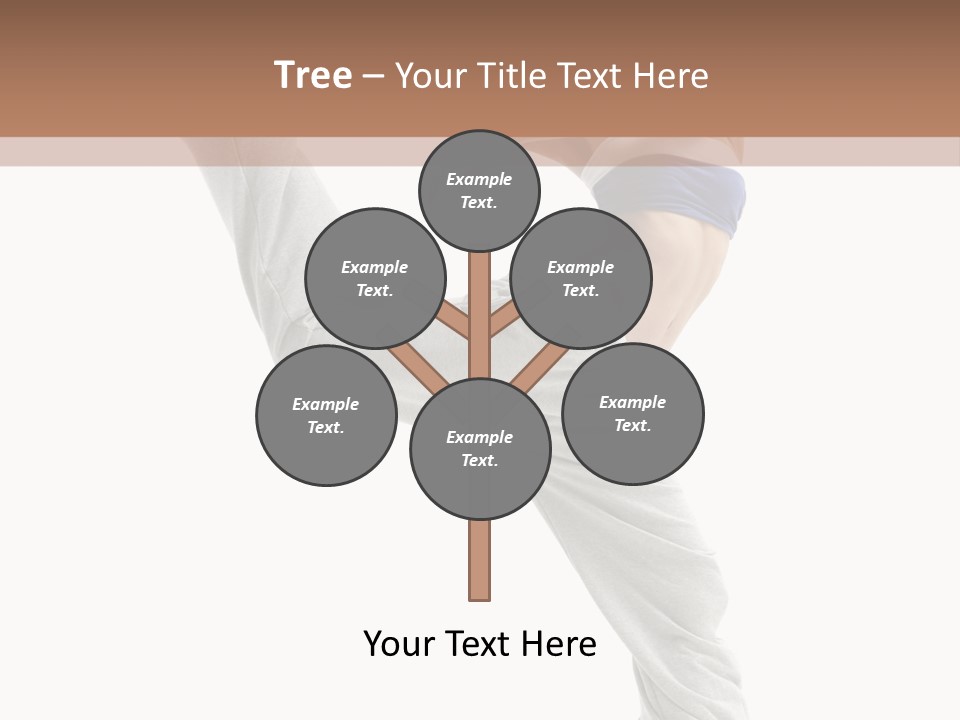 A Woman Is Jumping In The Air With Her Leg Up PowerPoint Template