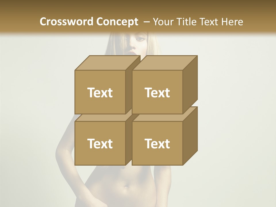 Seductive Young Female PowerPoint Template