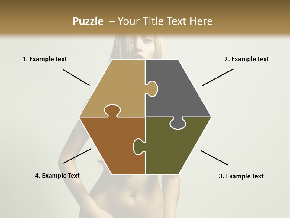 Seductive Young Female PowerPoint Template