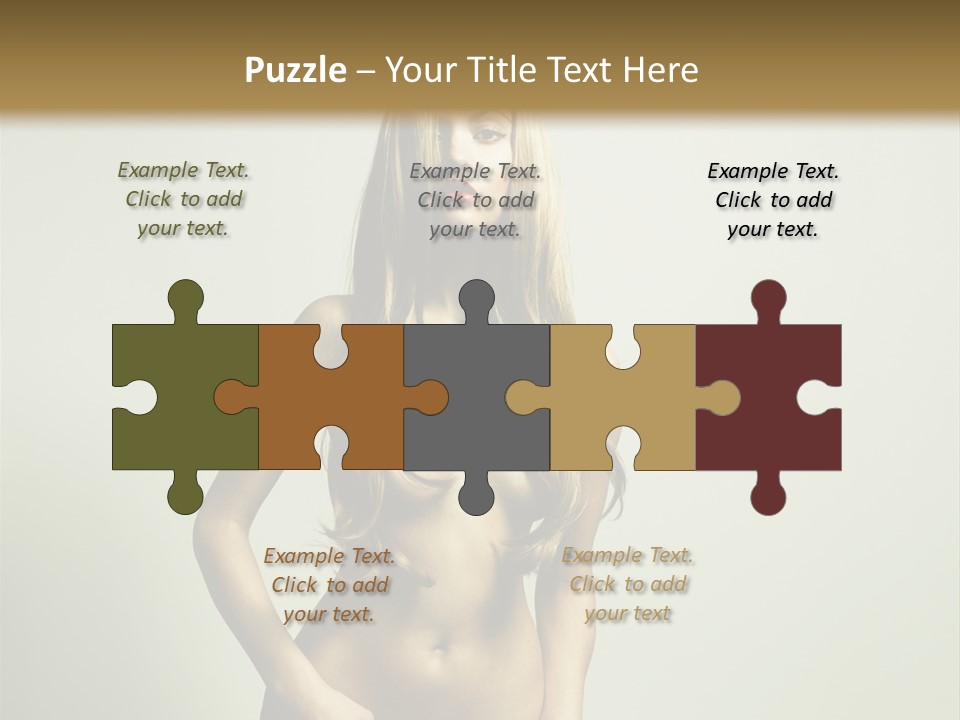 Seductive Young Female PowerPoint Template