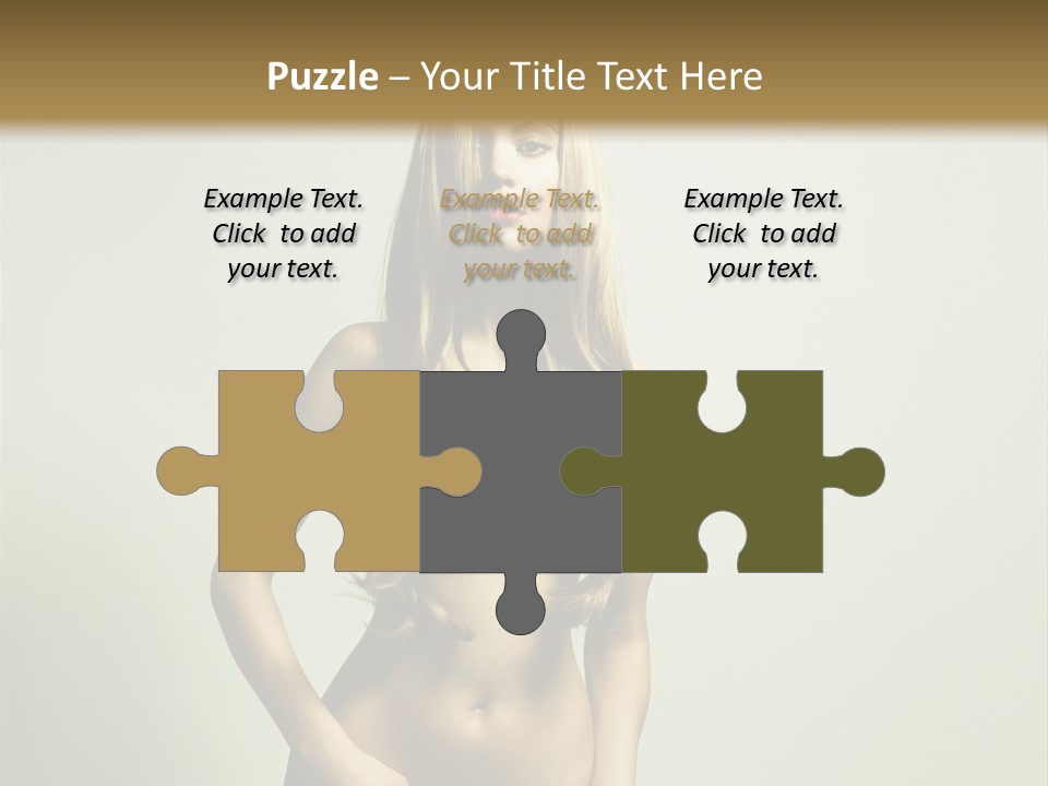 Seductive Young Female PowerPoint Template