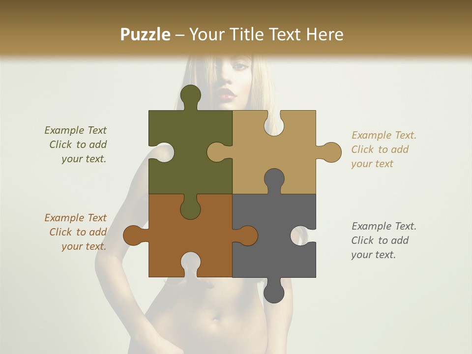 Seductive Young Female PowerPoint Template