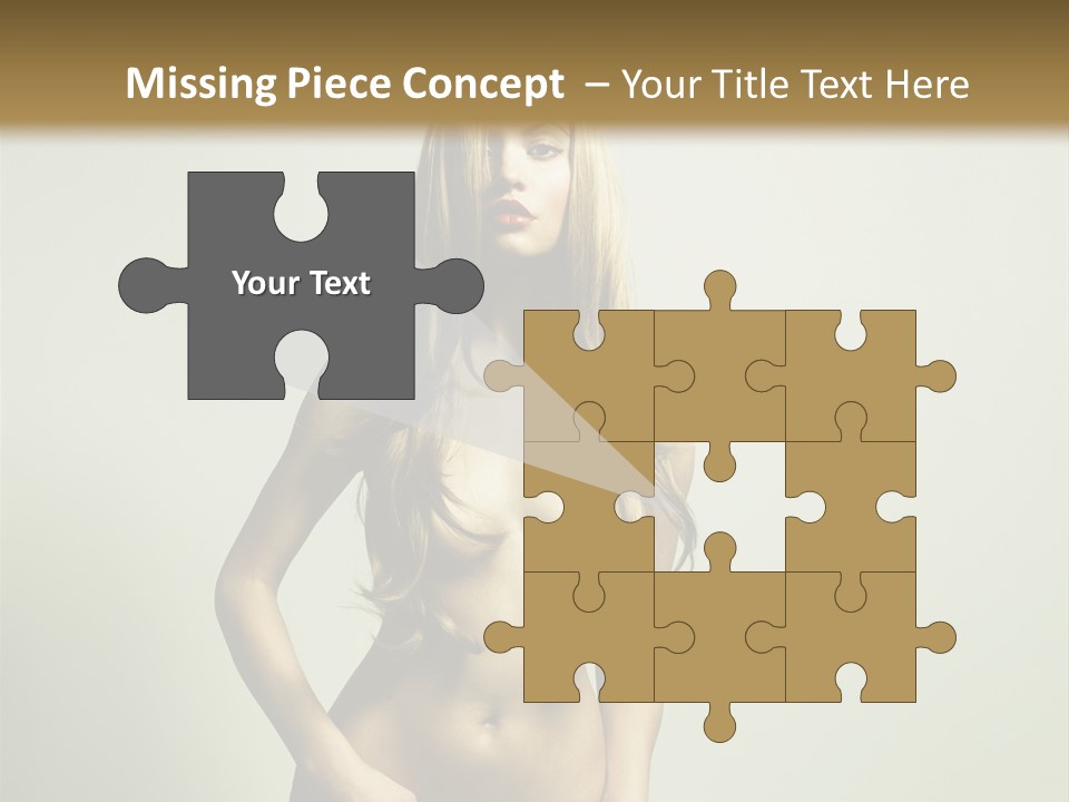 Seductive Young Female PowerPoint Template