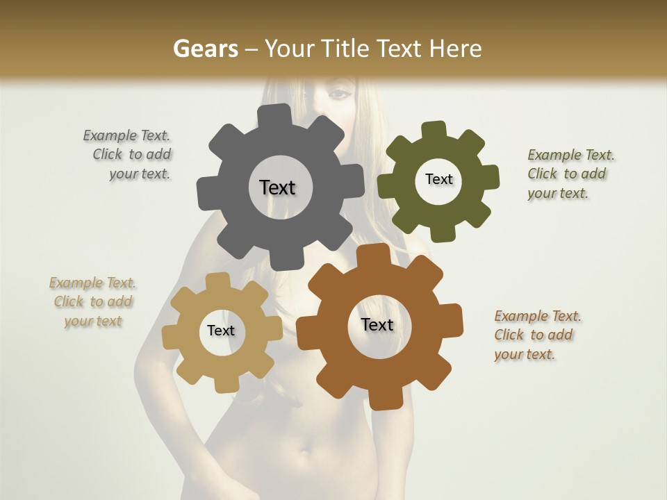 Seductive Young Female PowerPoint Template