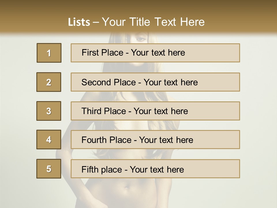 Seductive Young Female PowerPoint Template
