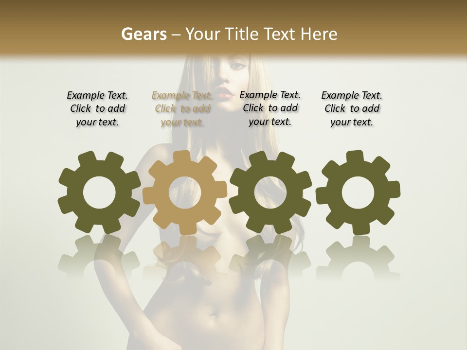 Seductive Young Female PowerPoint Template