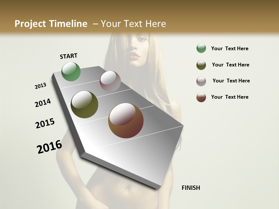 Seductive Young Female PowerPoint Template