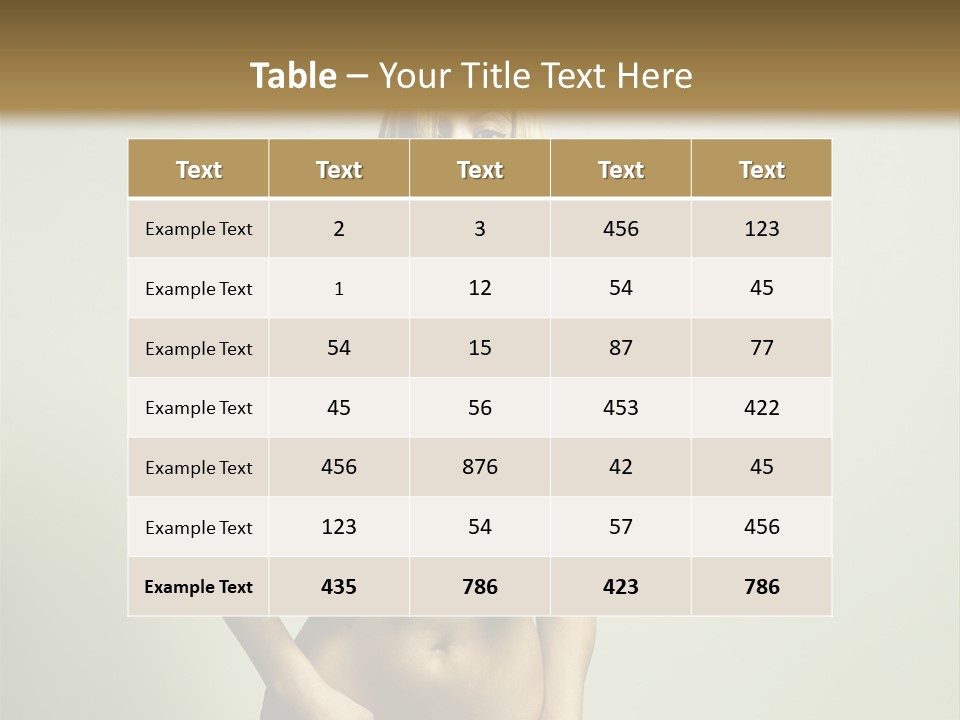 Seductive Young Female PowerPoint Template