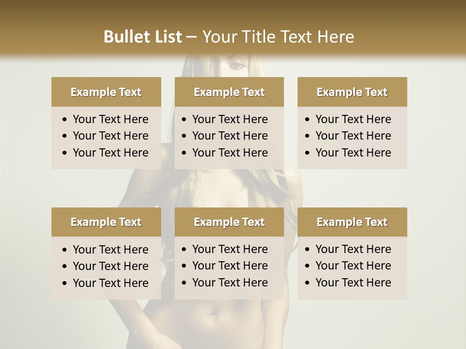 Seductive Young Female PowerPoint Template