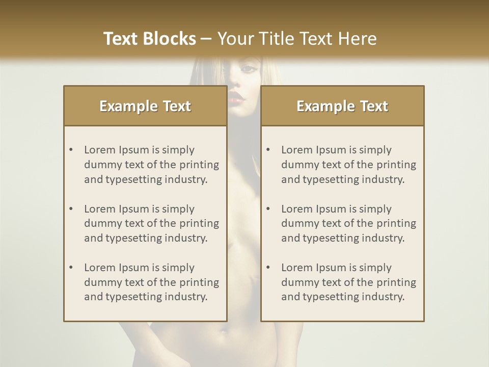 Seductive Young Female PowerPoint Template