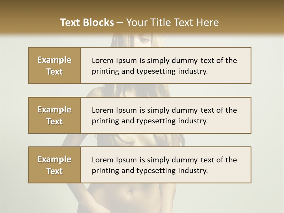 Seductive Young Female PowerPoint Template