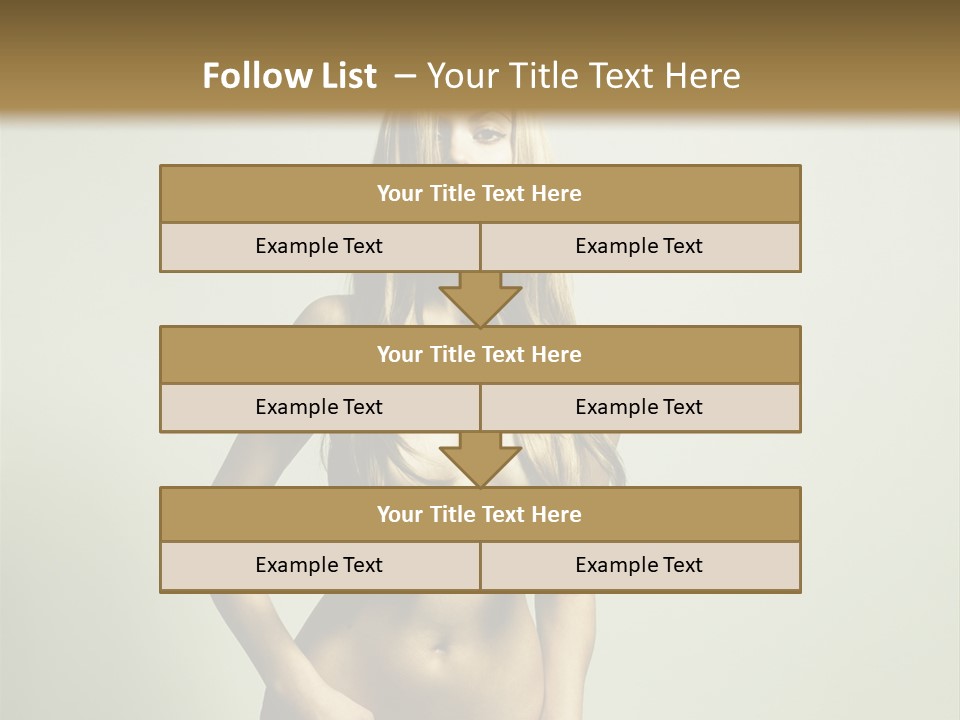 Seductive Young Female PowerPoint Template