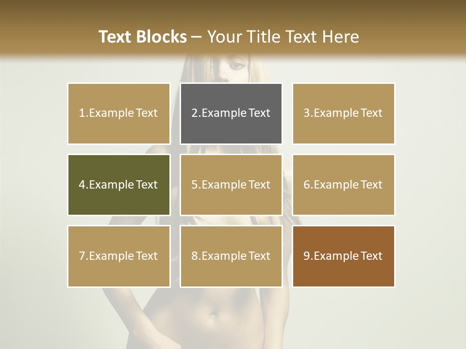 Seductive Young Female PowerPoint Template