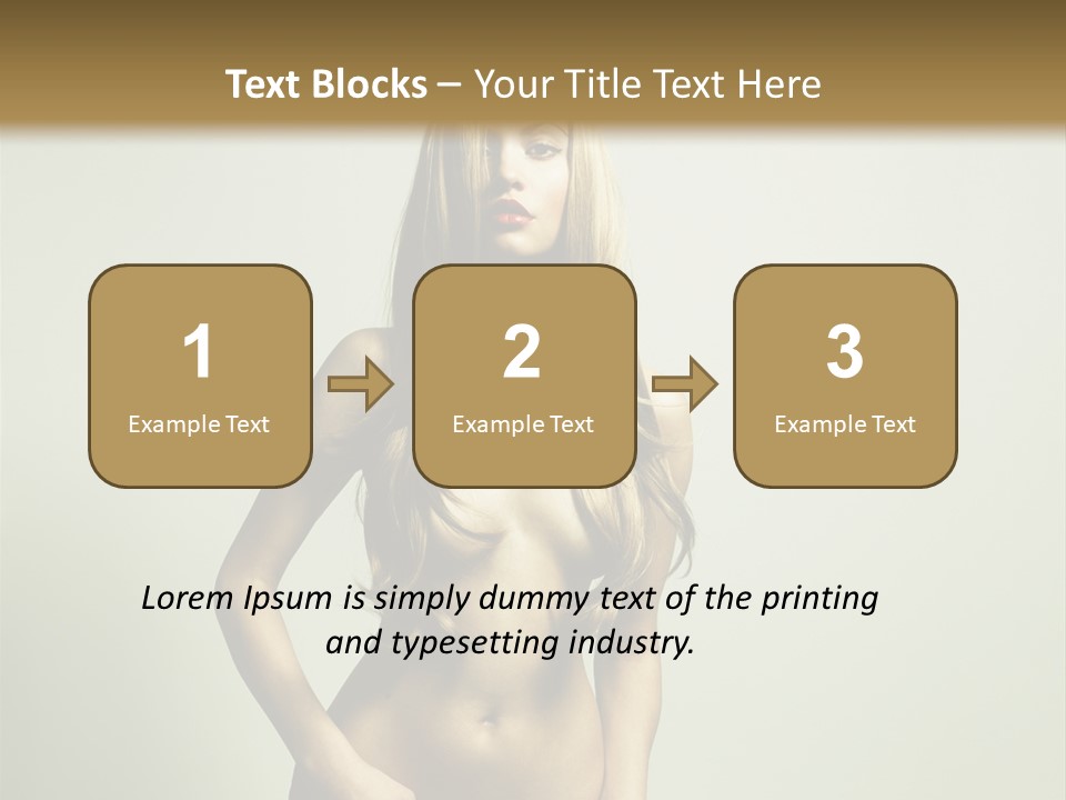 Seductive Young Female PowerPoint Template