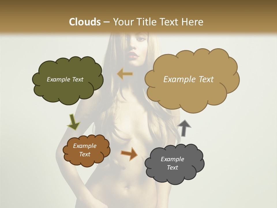 Seductive Young Female PowerPoint Template