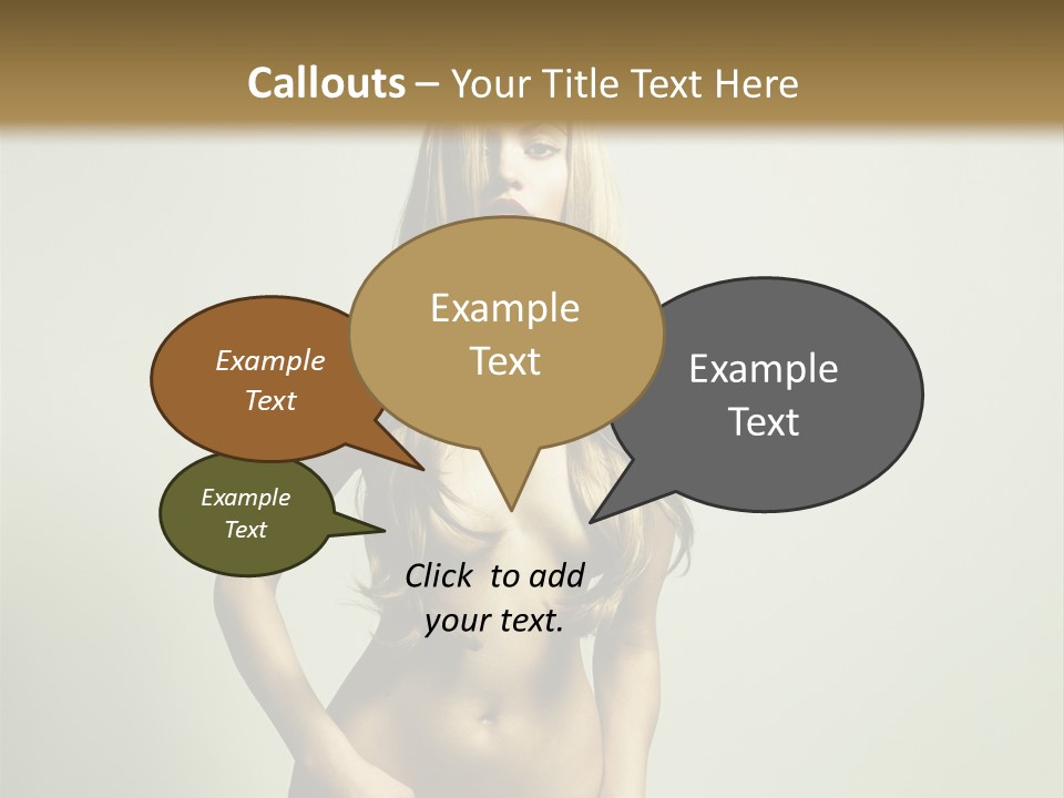 Seductive Young Female PowerPoint Template