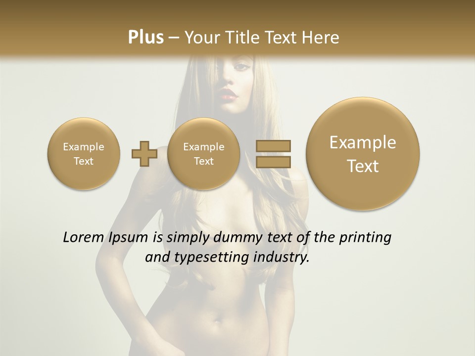 Seductive Young Female PowerPoint Template