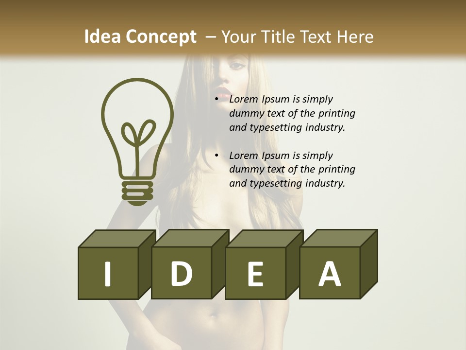 Seductive Young Female PowerPoint Template