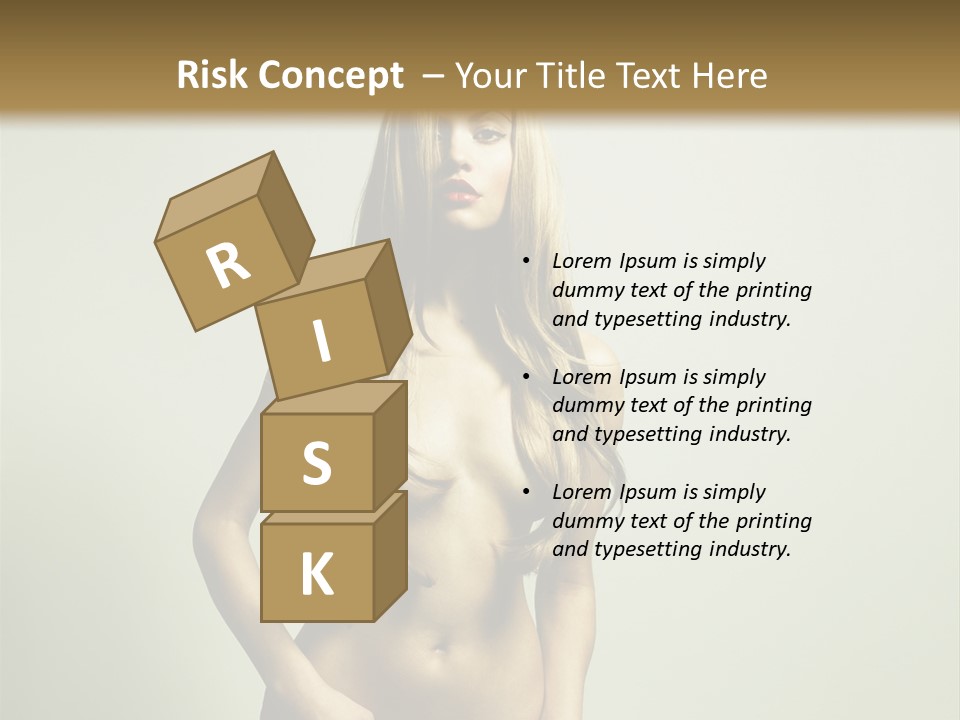 Seductive Young Female PowerPoint Template