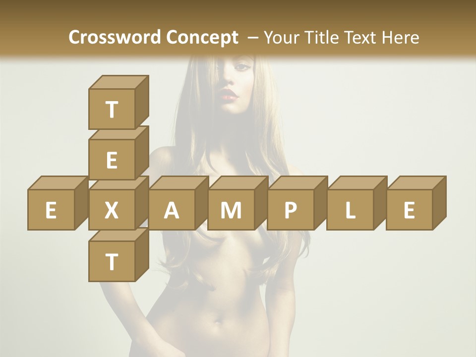 Seductive Young Female PowerPoint Template