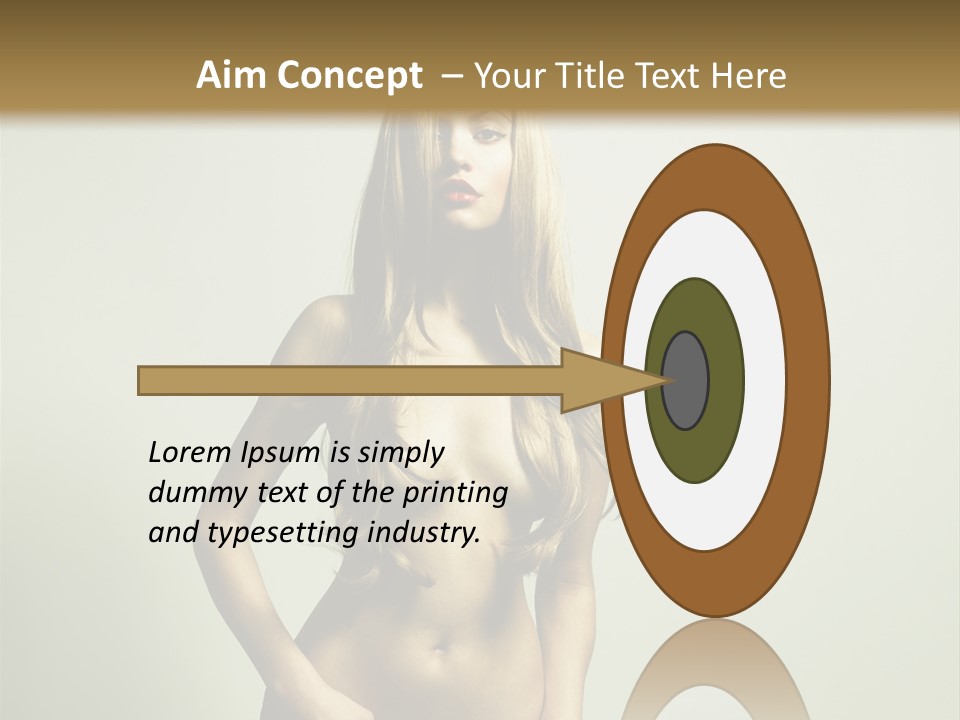 Seductive Young Female PowerPoint Template