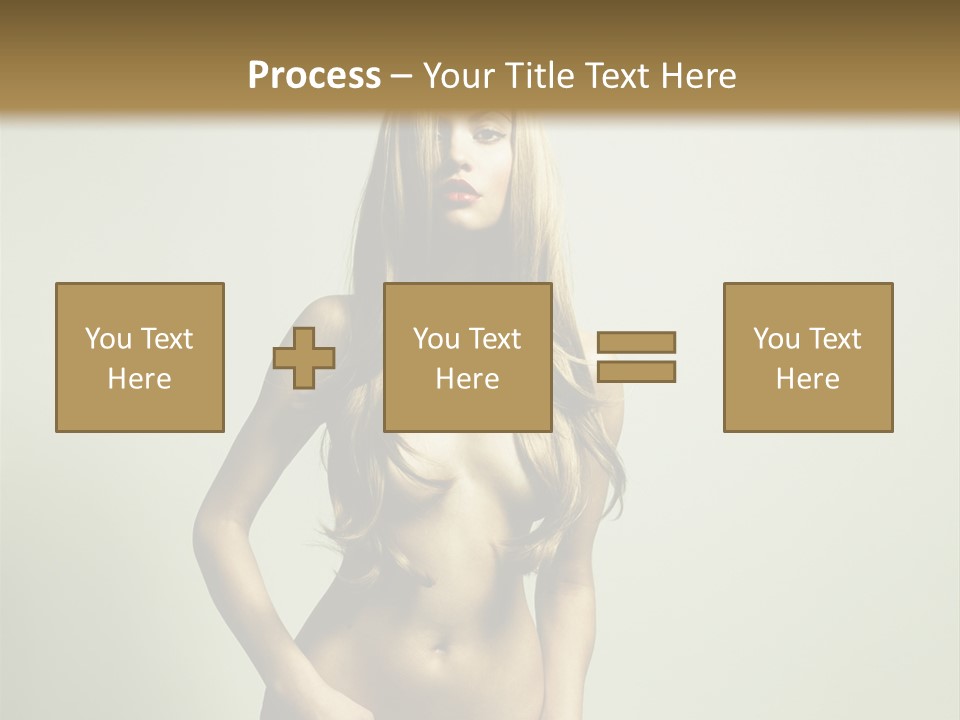 Seductive Young Female PowerPoint Template