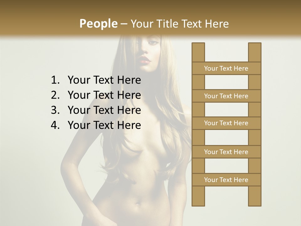 Seductive Young Female PowerPoint Template