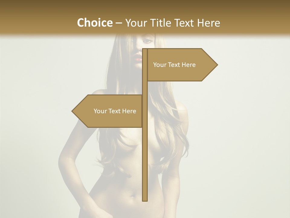 Seductive Young Female PowerPoint Template