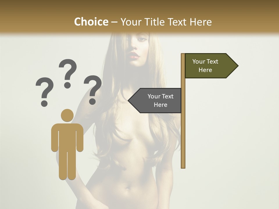 Seductive Young Female PowerPoint Template
