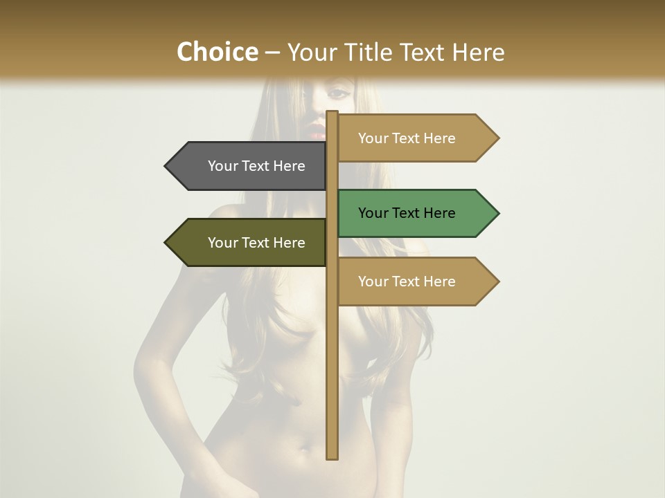 Seductive Young Female PowerPoint Template