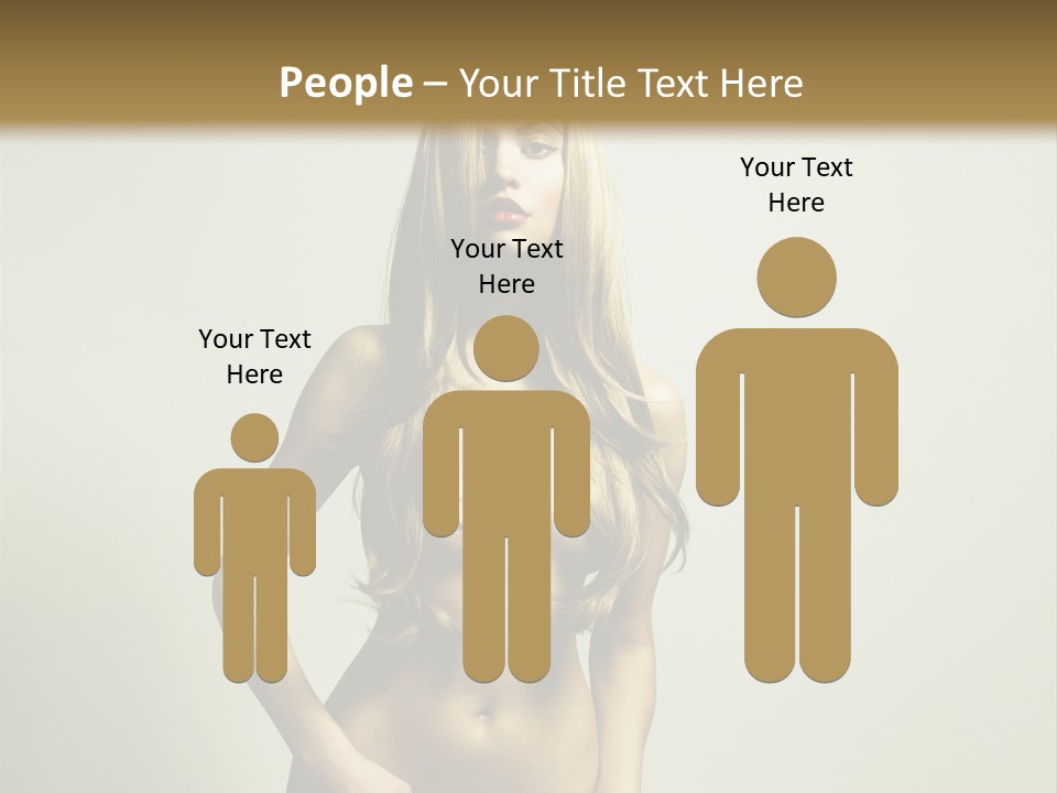 Seductive Young Female PowerPoint Template