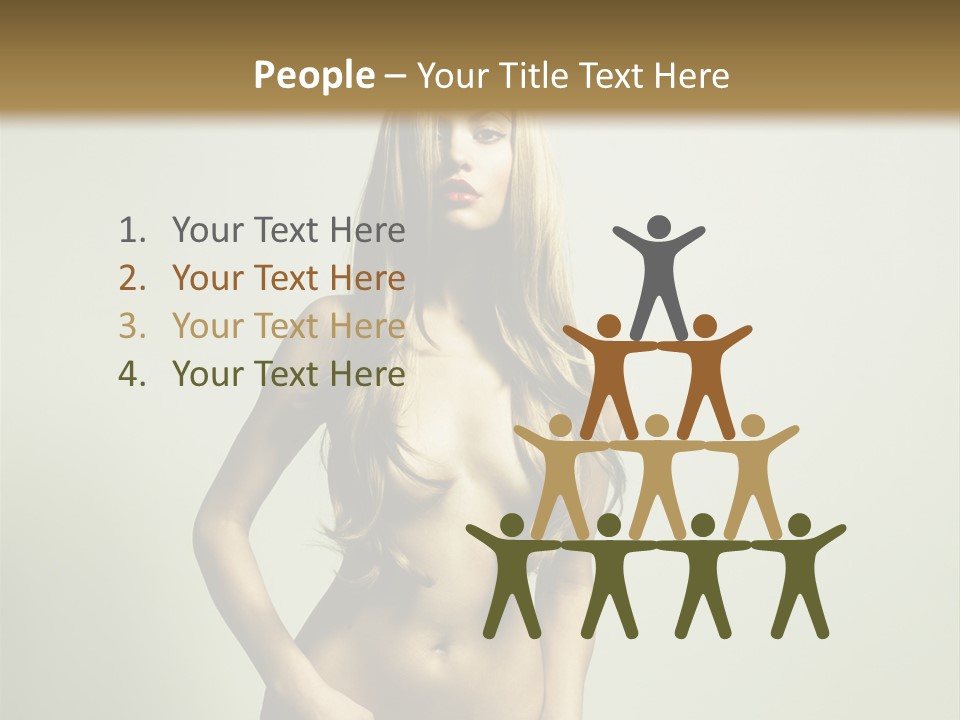 Seductive Young Female PowerPoint Template