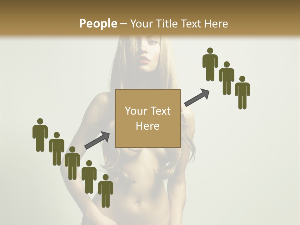 Seductive Young Female PowerPoint Template