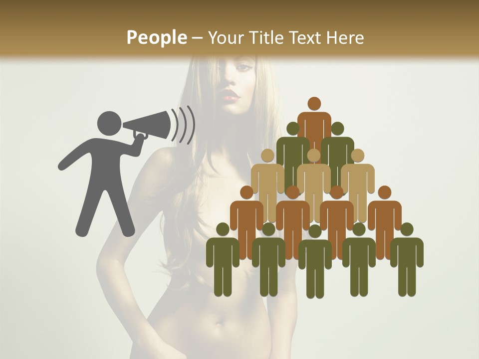 Seductive Young Female PowerPoint Template