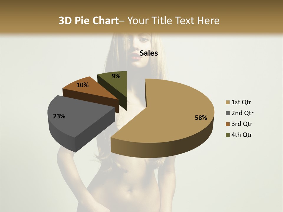 Seductive Young Female PowerPoint Template