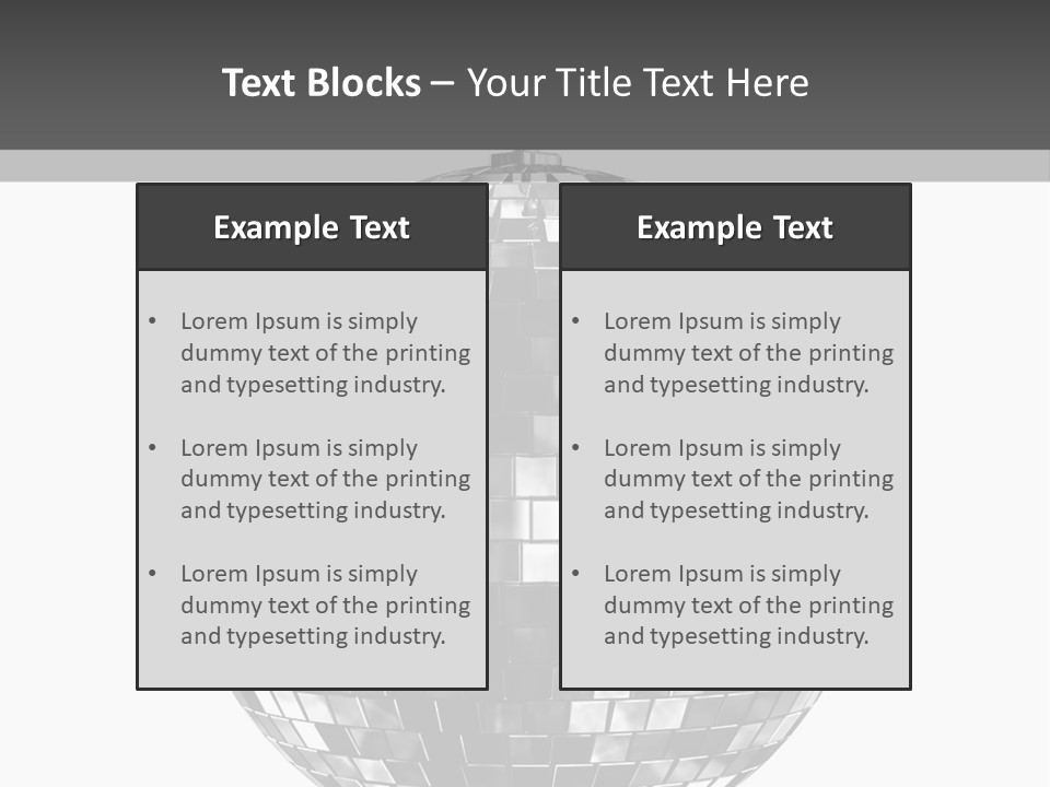 Clubbing Shape Reflect PowerPoint Template