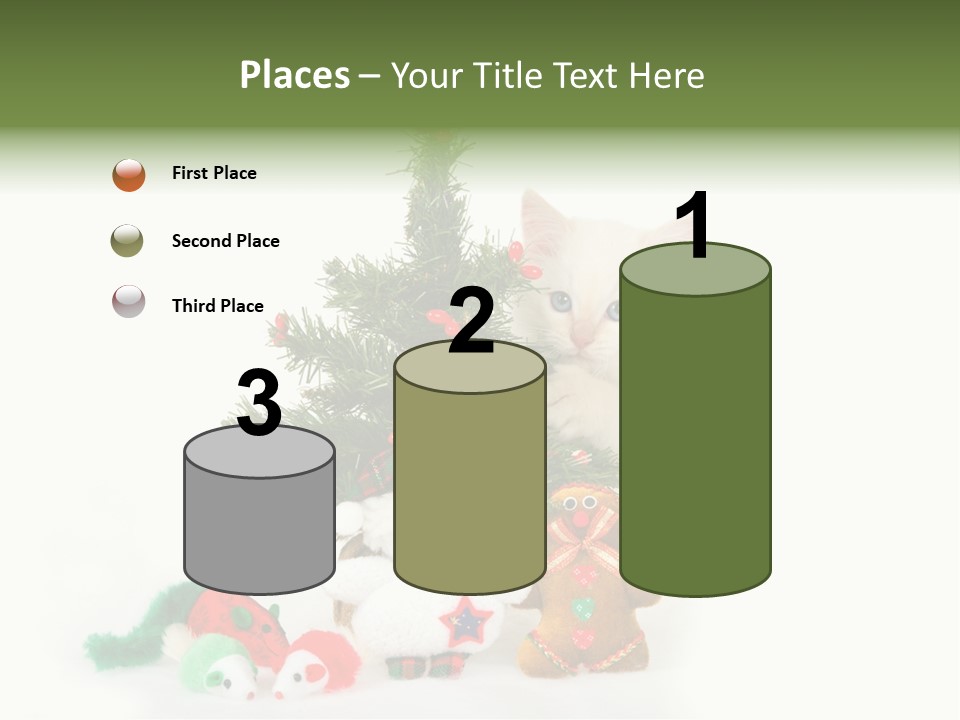 Snow Cats Tree PowerPoint Template