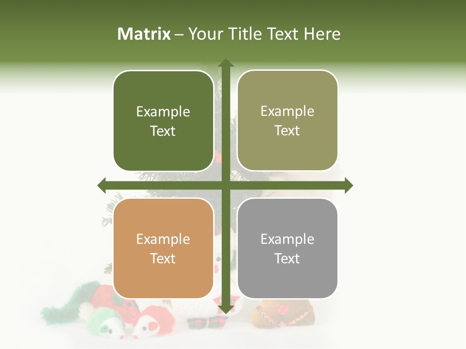 Snow Cats Tree PowerPoint Template