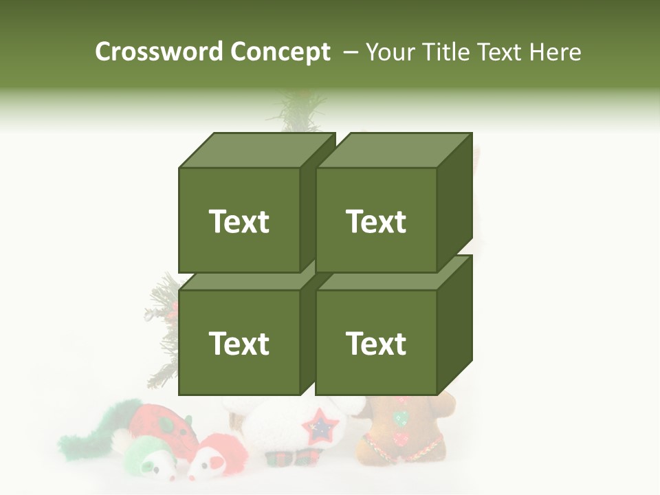 Snow Cats Tree PowerPoint Template