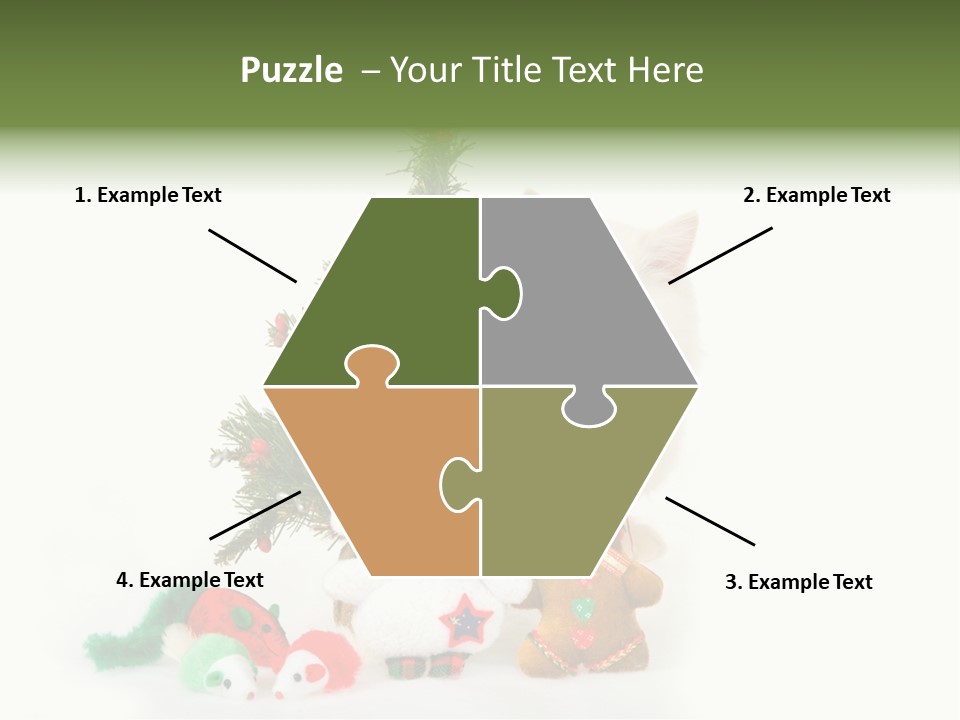 Snow Cats Tree PowerPoint Template