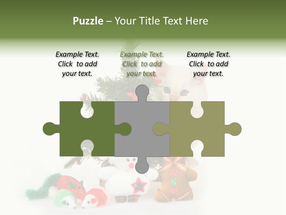 Snow Cats Tree PowerPoint Template