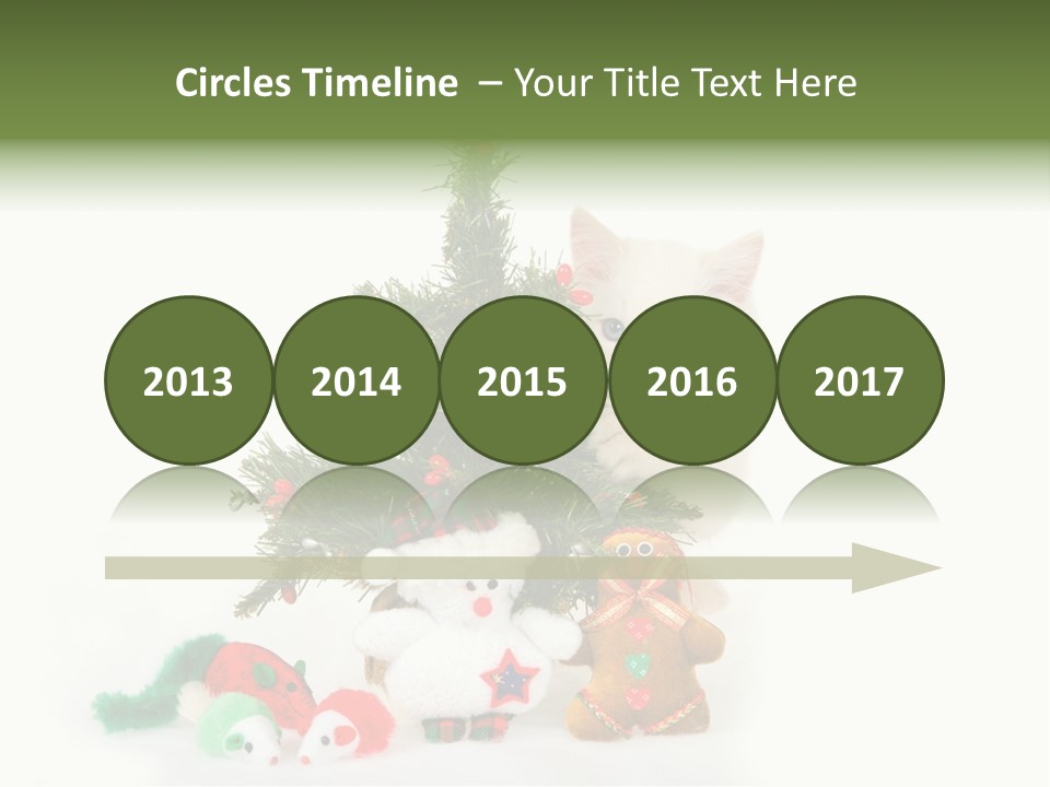 Snow Cats Tree PowerPoint Template