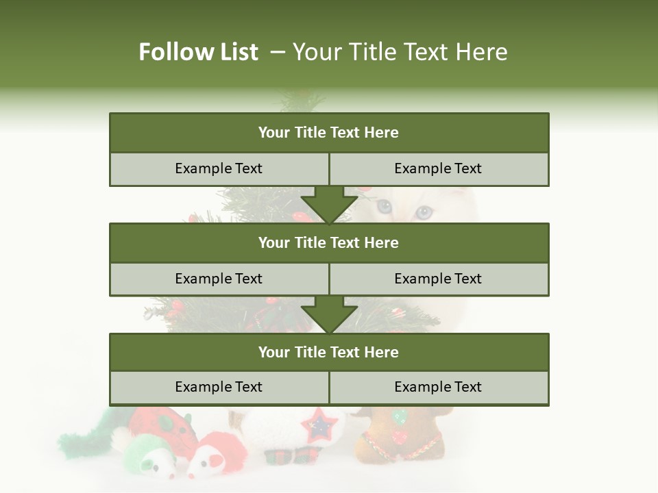 Snow Cats Tree PowerPoint Template