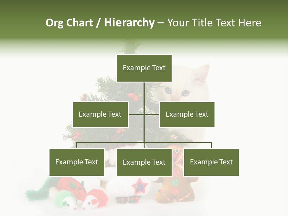 Snow Cats Tree PowerPoint Template