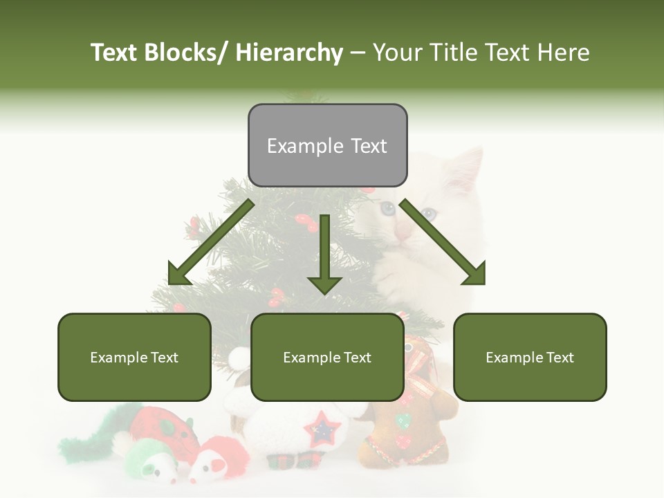 Snow Cats Tree PowerPoint Template