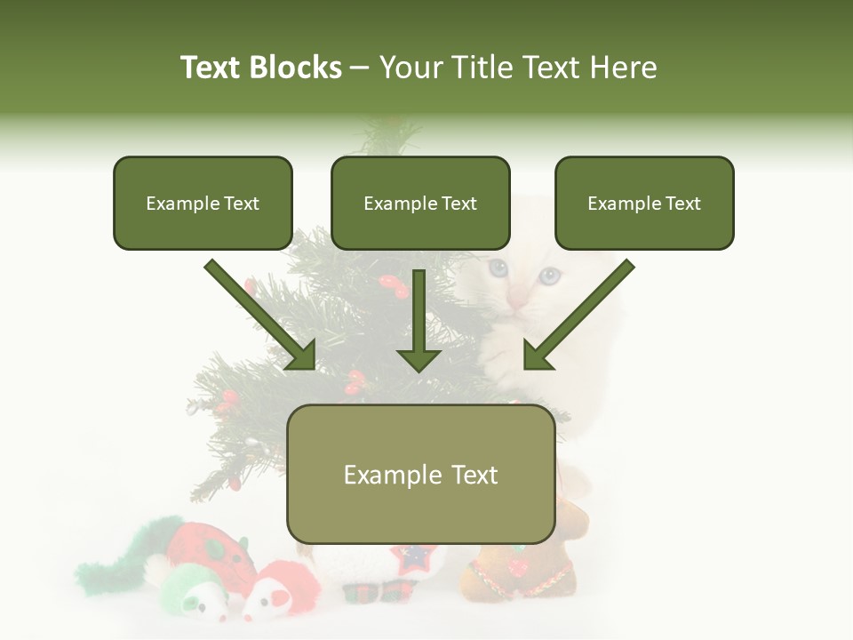 Snow Cats Tree PowerPoint Template