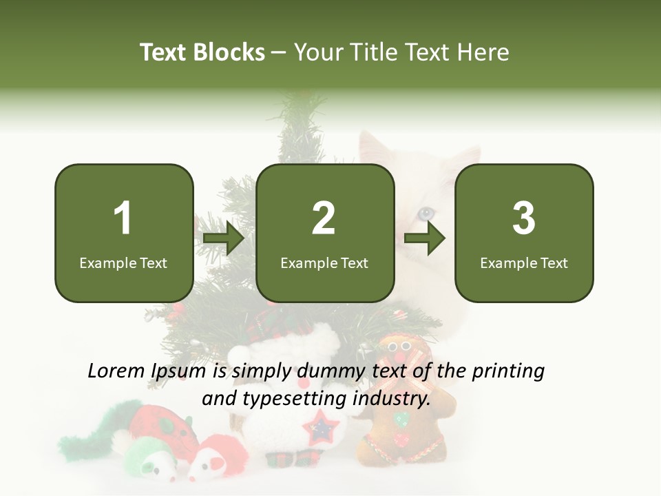 Snow Cats Tree PowerPoint Template